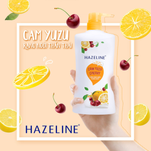Sữa tắm Hazeline Cam Yuzu Cherry nuôi dưỡng da mềm mại 